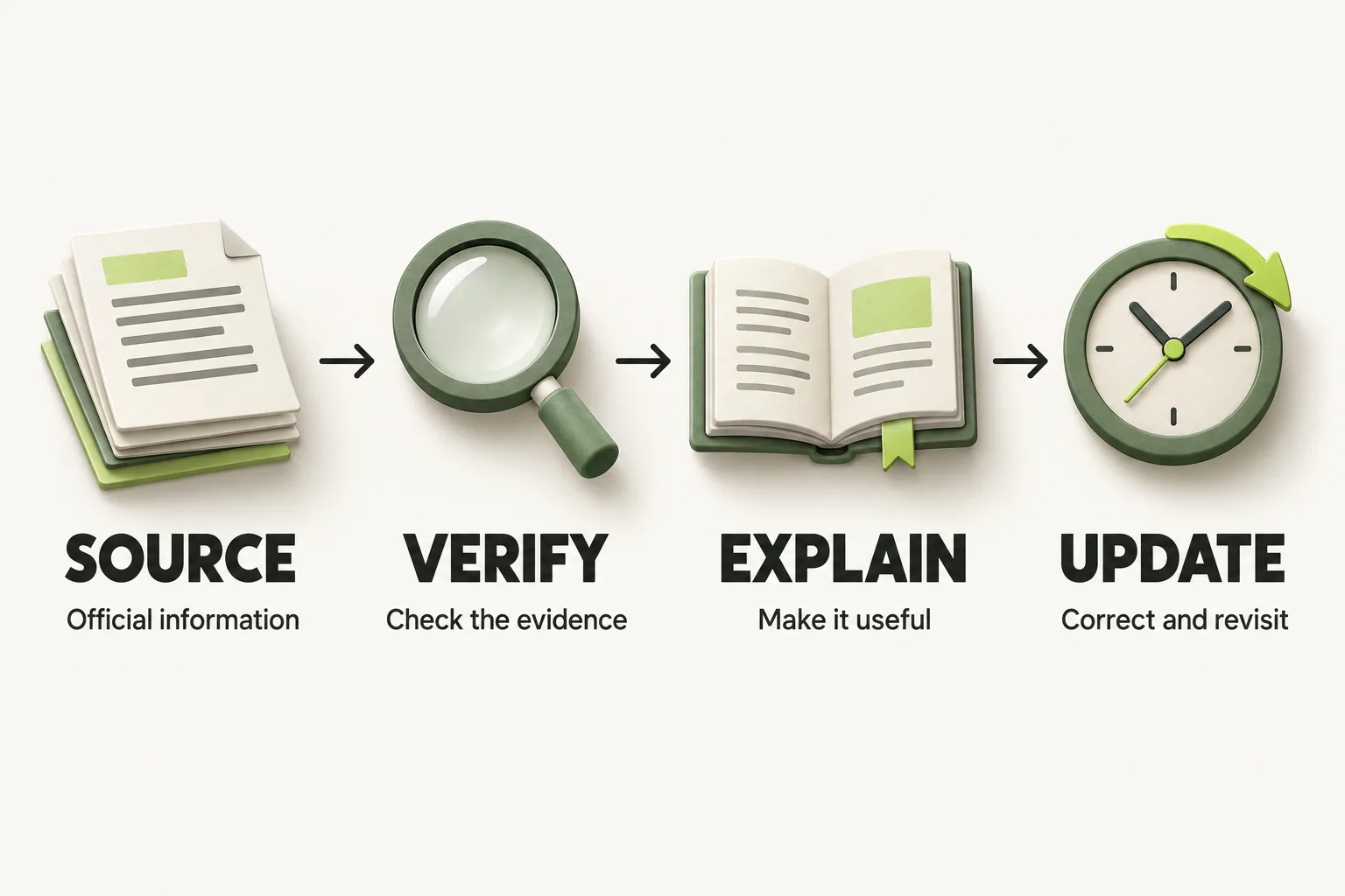 Editorial process: source official information, verify the evidence, explain clearly, and update when needed